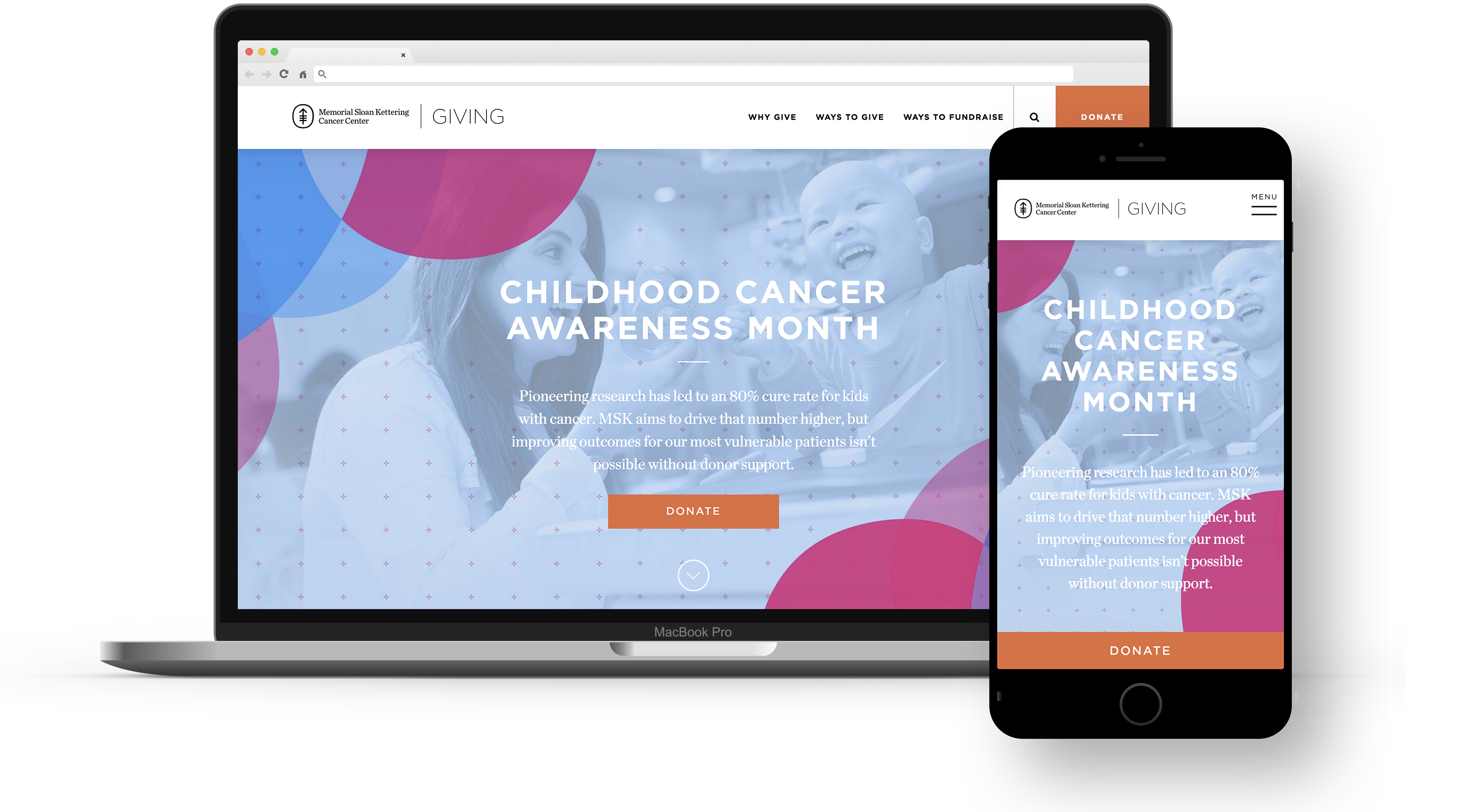 Image of the updated Memorial Sloan Kettering landing page